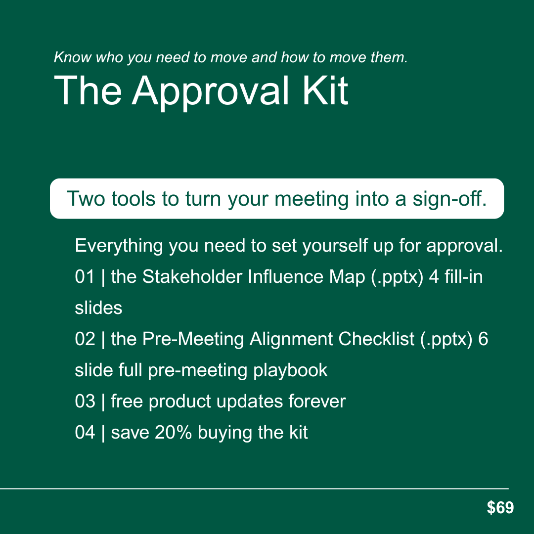 The Approval Kit — Stakeholder Map + Alignment Checklist