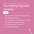 The Pre-Meeting Alignment Checklist