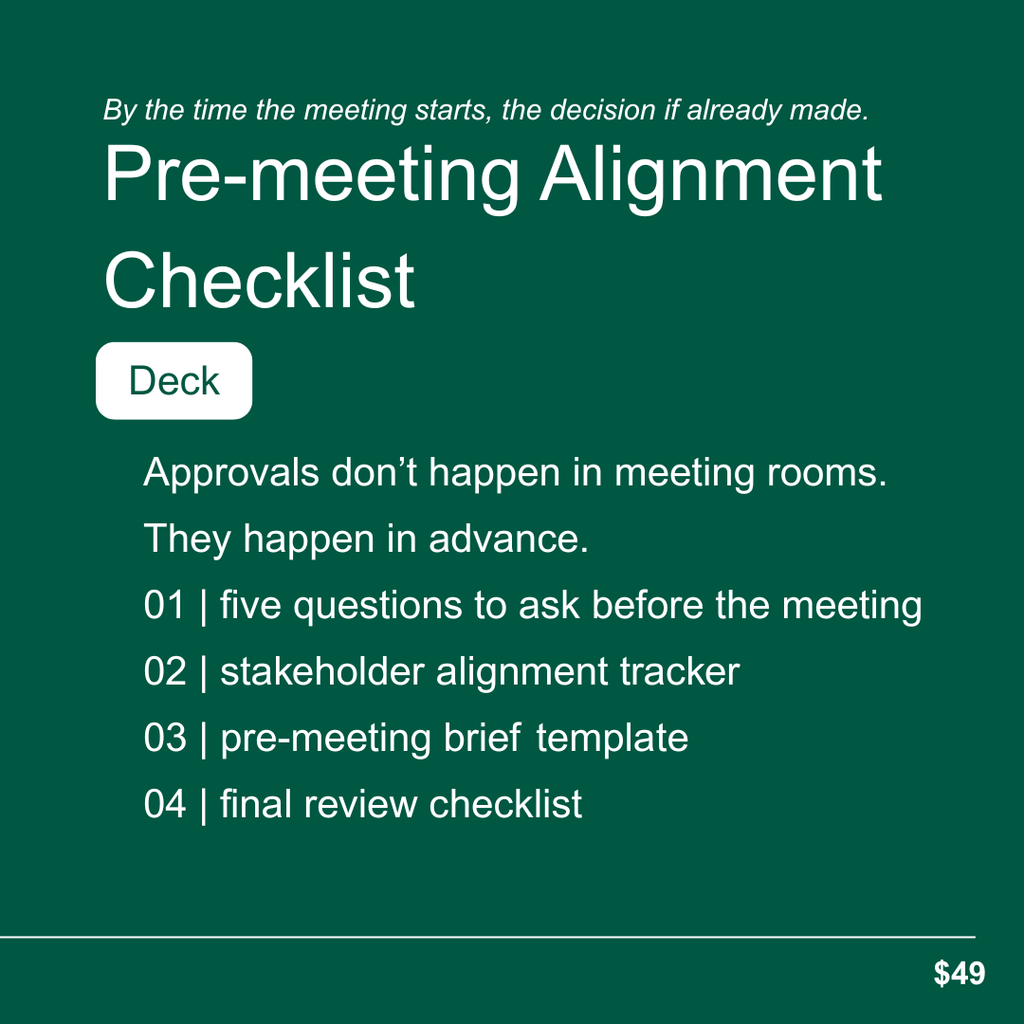 The Pre-Meeting Alignment Checklist
