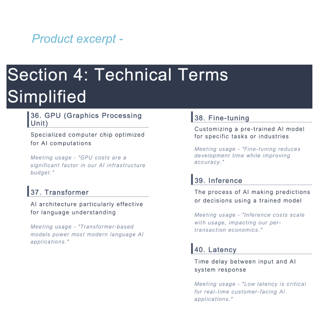 The Executive's AI Cheat Sheet