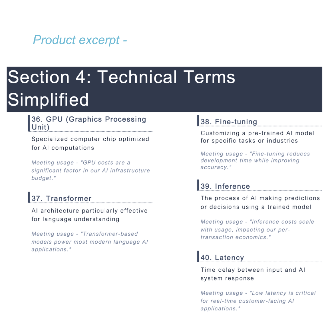 The Executive's AI Cheat Sheet