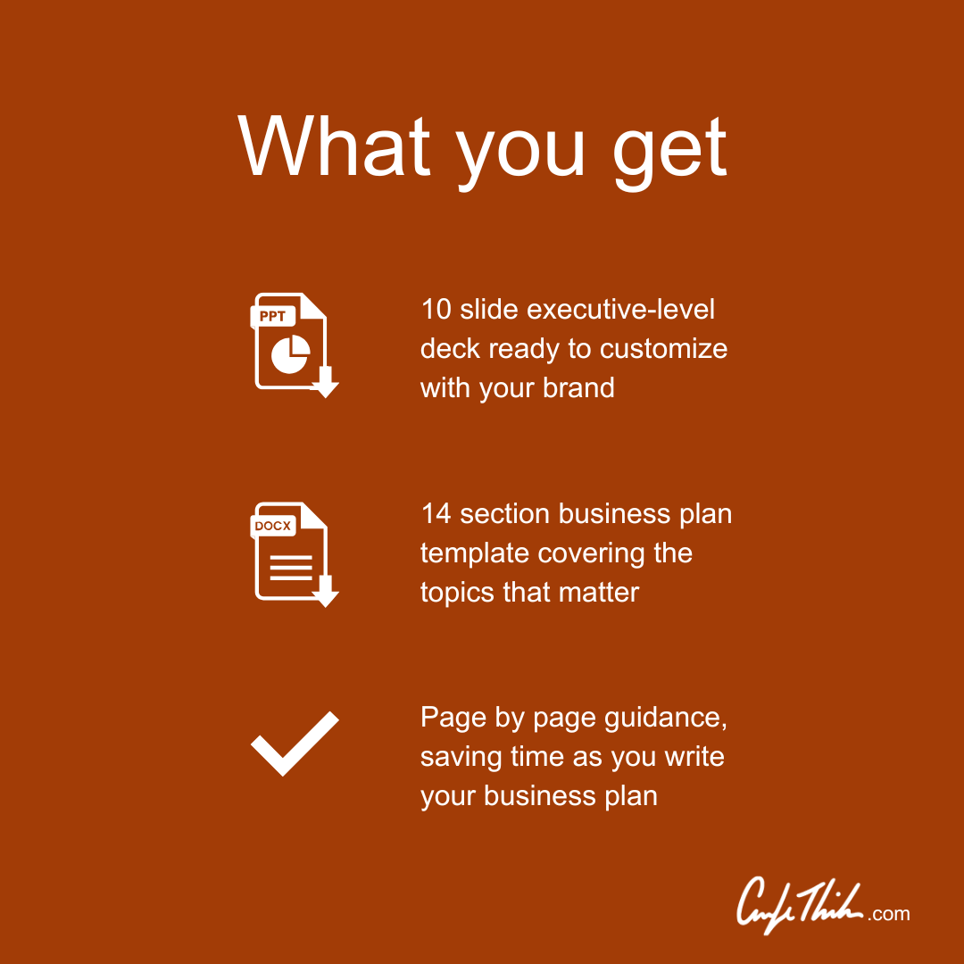The Business Plan Framework & Deck